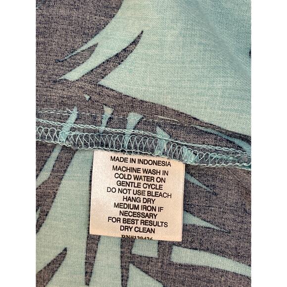 Escapada Living 3/4 Sleeve Round Elastic‎ Neck Top Azure/Navy Blue Size L - Picture 4 of 8